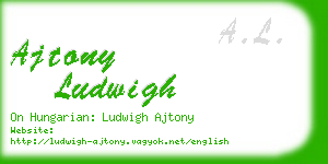 ajtony ludwigh business card